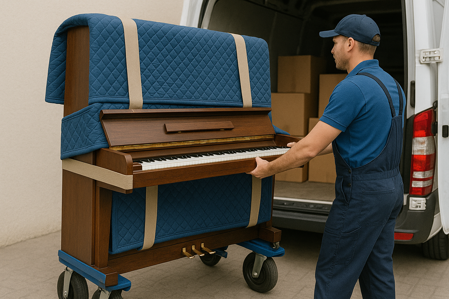 Illustration pour Transport de piano