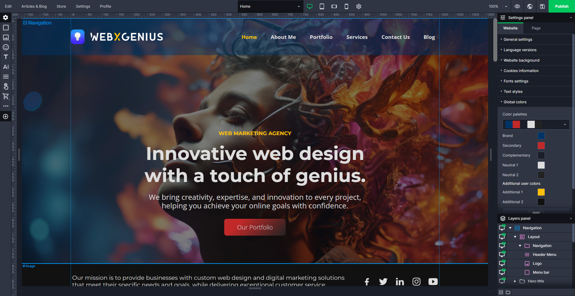 SiteDu.de Builder Advanced View