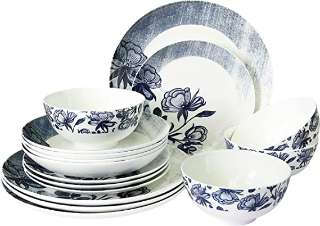 Dinnerware, Fine Bone China, 16 Piece Plates and Bowls Set img