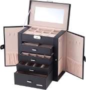 Homde Synthetic Leather Huge Jewelry Box img