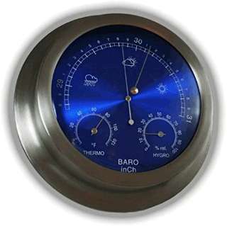 Ambient Weather WS-228TBH 9" Brushed Aluminum Contemporary Barometer img