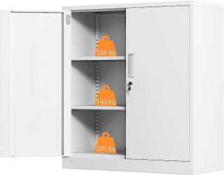 JINKUR Metal Storage Cabinet with Locking Doors  img