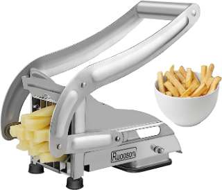 French Fry Cutter, Ruooson Professional Potato Cutter Slicer Stainless Steel img