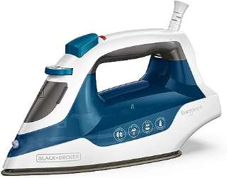 BLACK+DECKER IR06V Easy Steam Compact Iron with EvenSteam TrueGlide Non-Stick Soleplate img