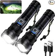 MILAOSHU Rechargeable Flashlights 200000 High Lumens img