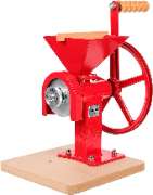 Mosakar Hand Crank Grain Mill - Red, Manual Food Grinder for Dry and Oily Grain img