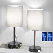 Table Lamps Set of 2 with USB Charging Ports img