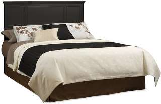 Home Styles Bedford King Bed Headboard, in Black Finish Constructed from Hardwood Solids with Raised Panel Design img