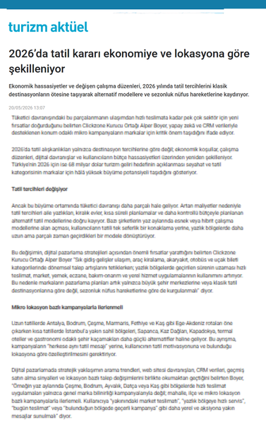 Turizm Aktüel