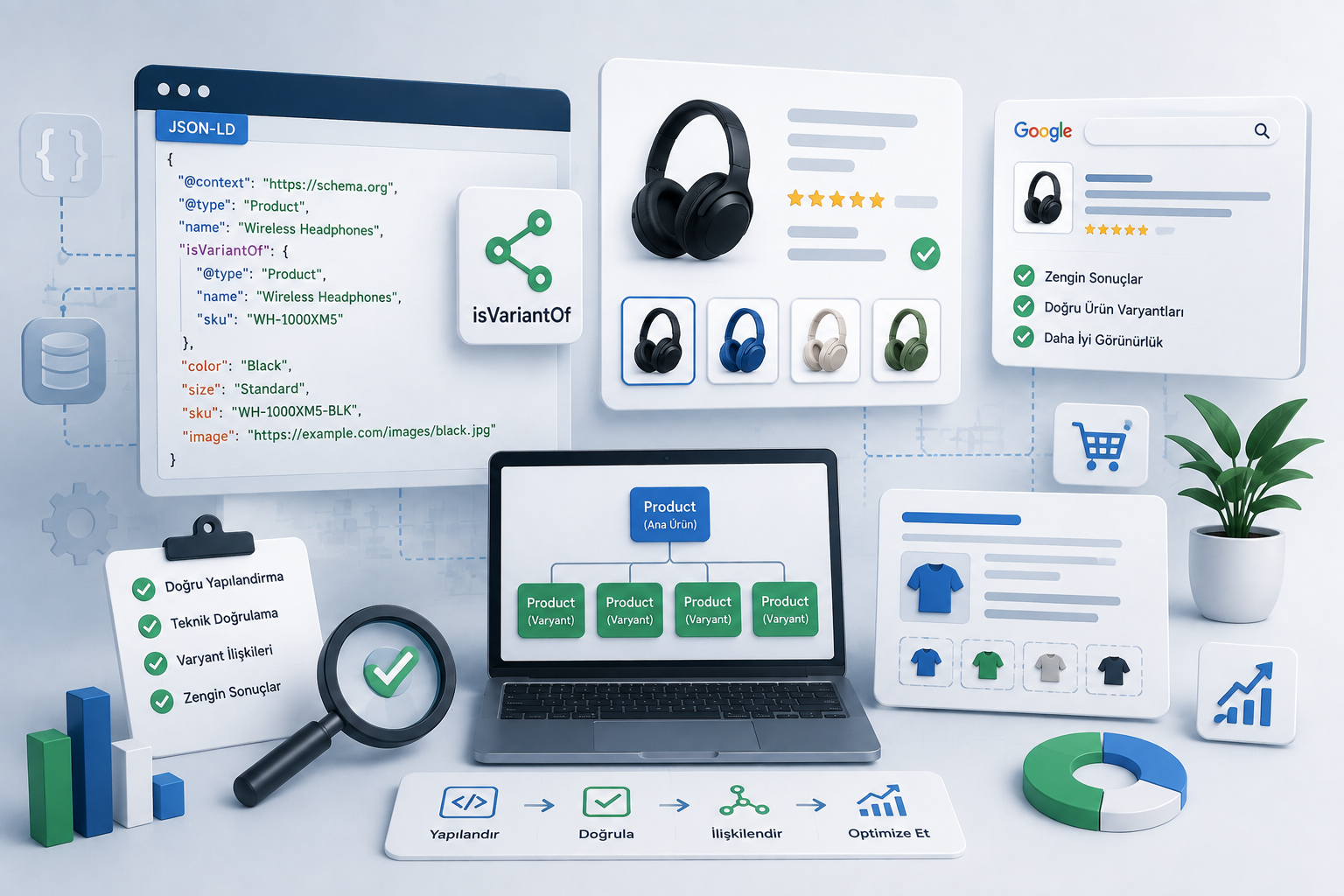 Schema.org isVariantOf Nedir? Ürün Varyantı Optimizasyonu Nasıl Yapılır?