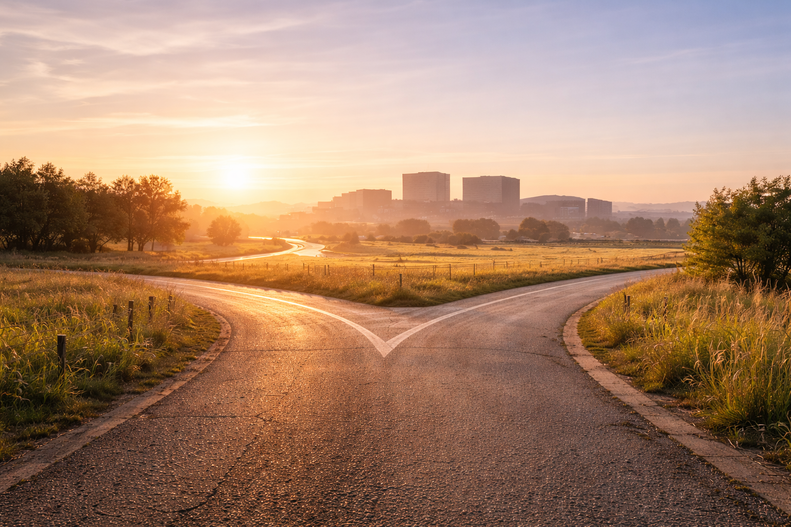 Navigate uncertainty - fork in the road