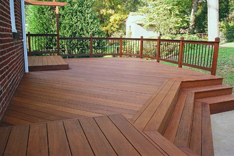 Deck flooring installation background