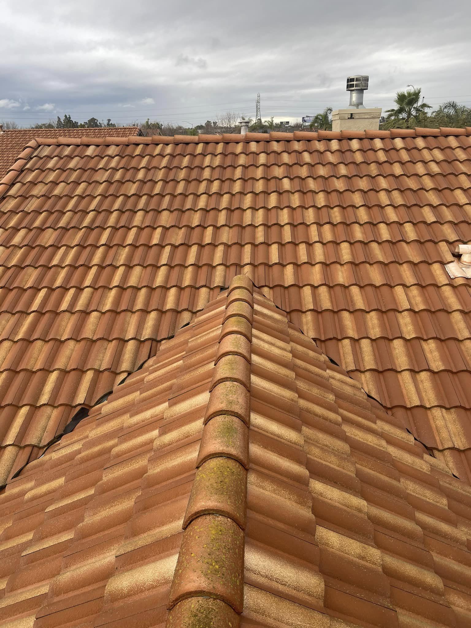 Clay Tile Roofing background