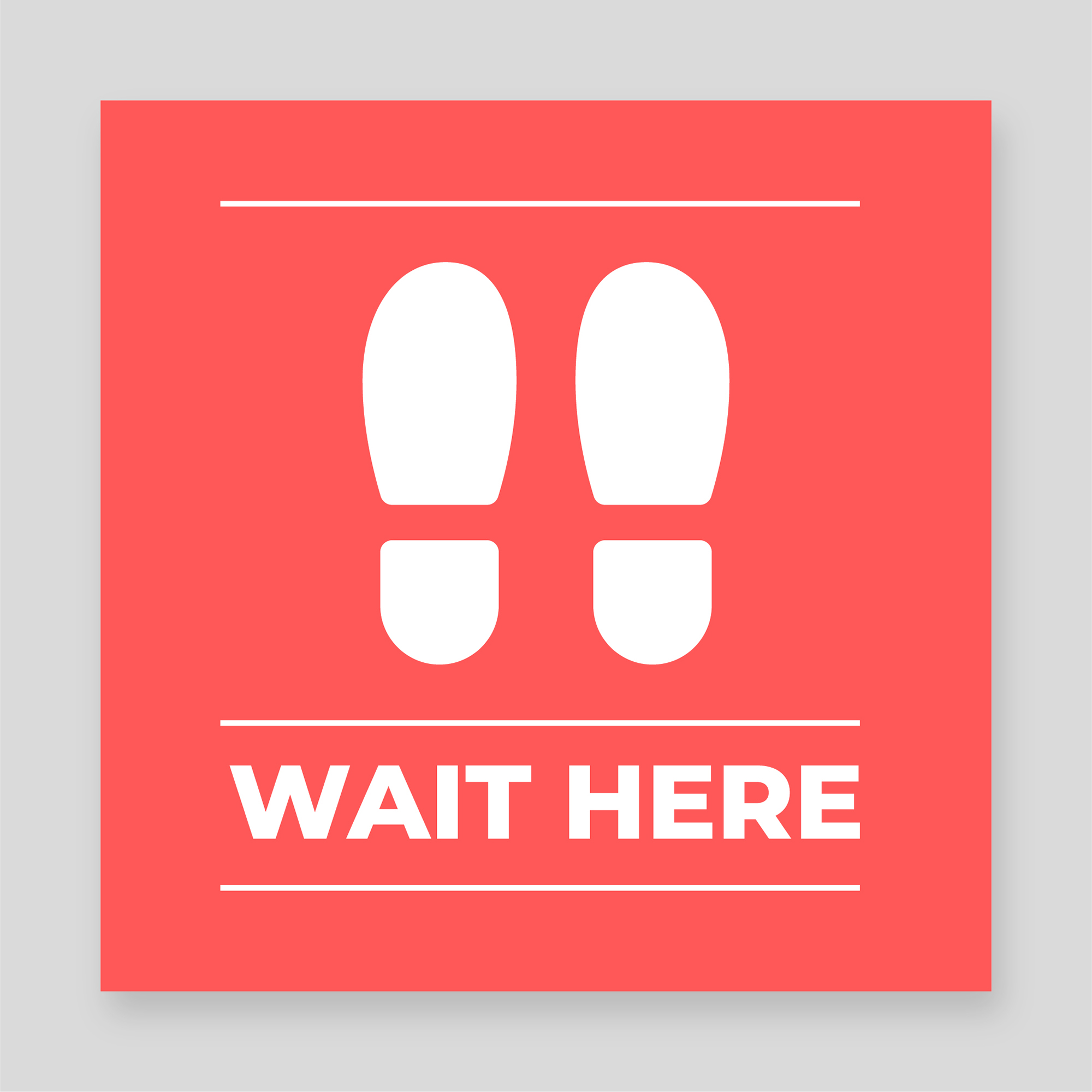 Social Distancing Floor Stickers