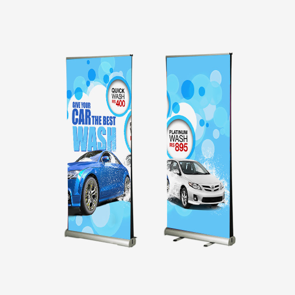 Double Sided Pull Up Banners 13 oz Matte Vinyl