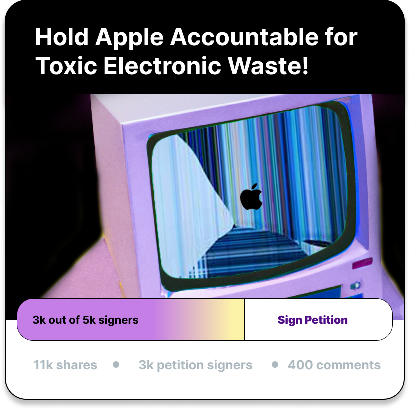 a picture of an apple campaign on the platform