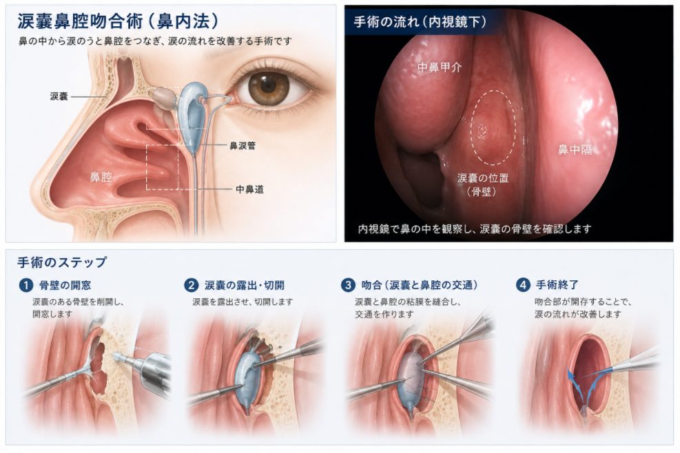 涙嚢鼻腔吻合術鼻内法の説明画像
