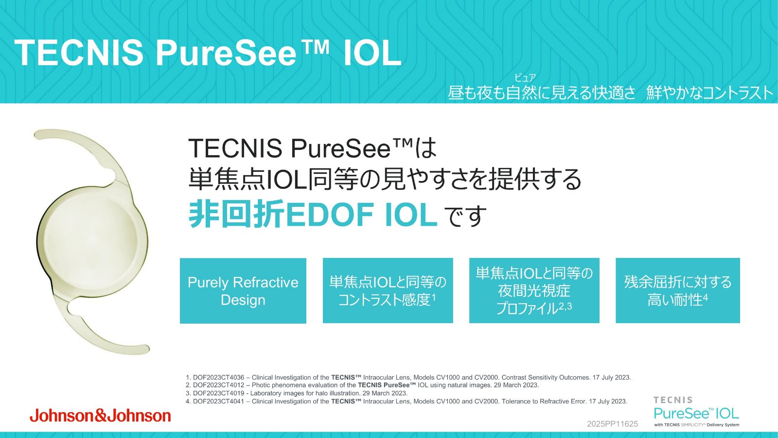 TECNIS PureSee眼内レンズの製品紹介画像