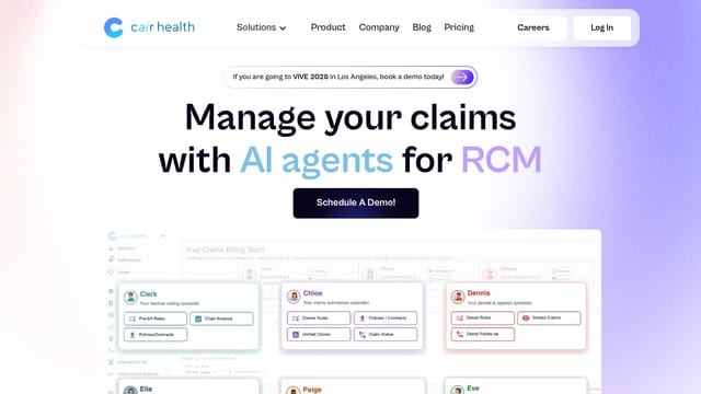 Cair Health homepage