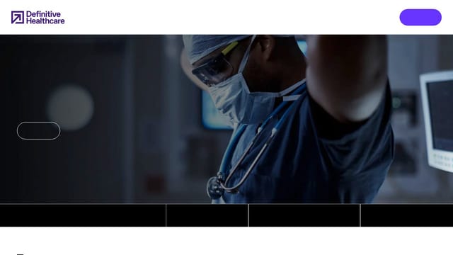 Definitive Healthcare homepage