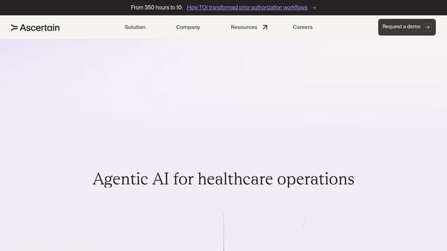Ascertain homepage