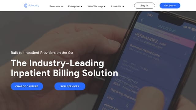Claimocity homepage