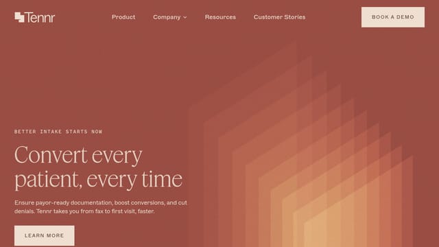 Tennr homepage