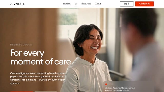 Abridge homepage