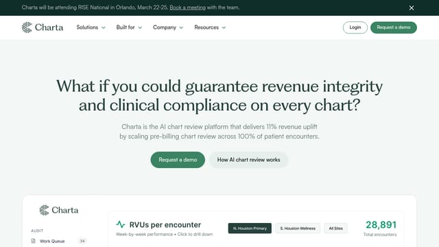 Charta Health homepage