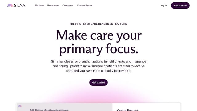 Silna Health homepage