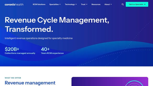 Coronis Health homepage