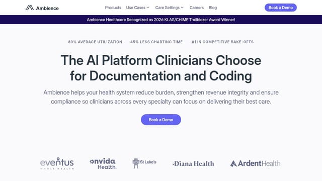 Ambience Healthcare homepage