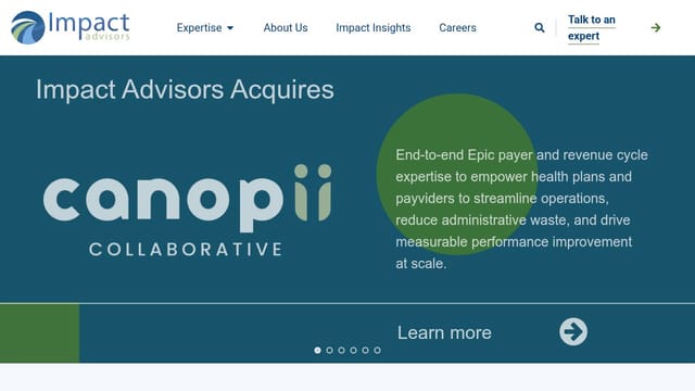 Impact Advisors homepage