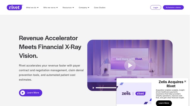 Rivet Health homepage