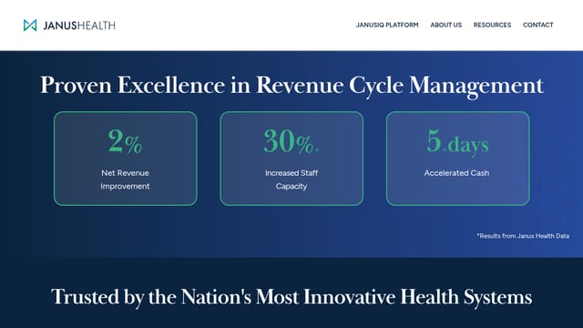 Janus Health homepage