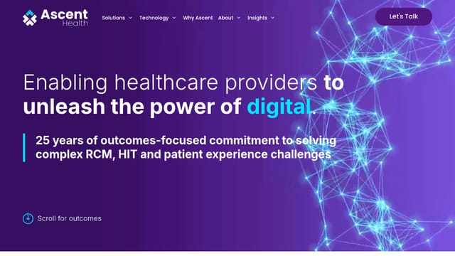 Ascent Health homepage