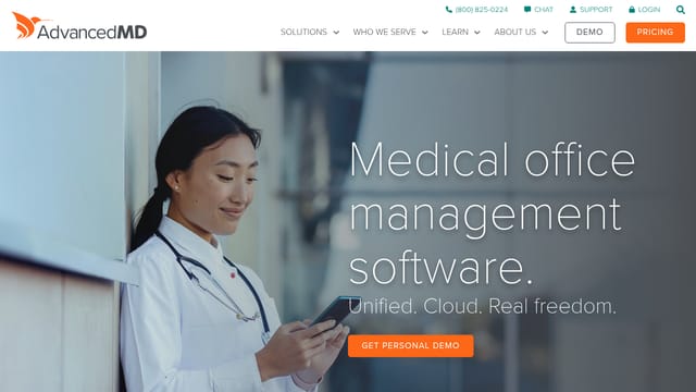 AdvancedMD homepage