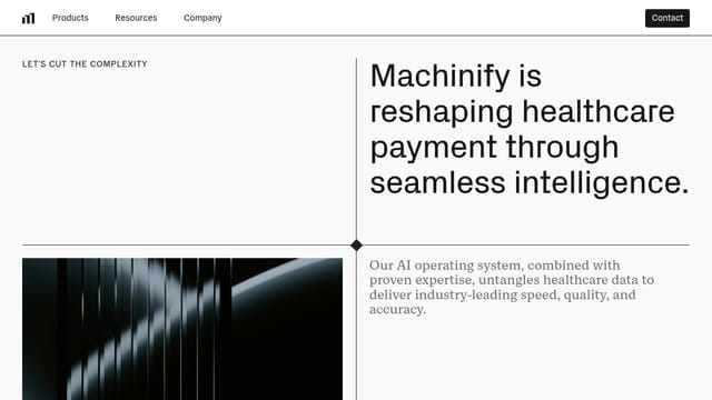 Machinify homepage