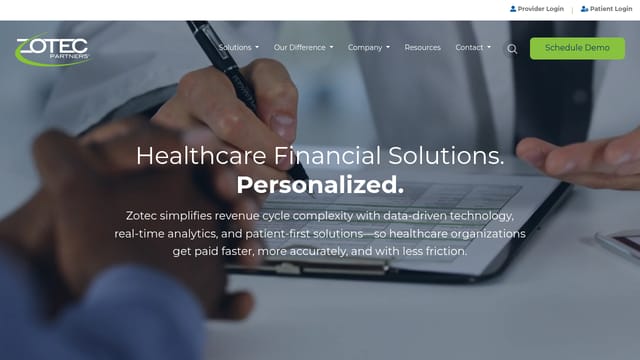 Zotec Partners homepage