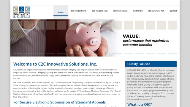 C2C Innovative Solutions homepage