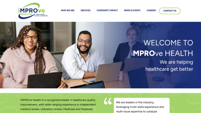iMPROve Health homepage
