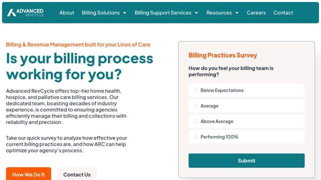 Advanced Revcycle homepage