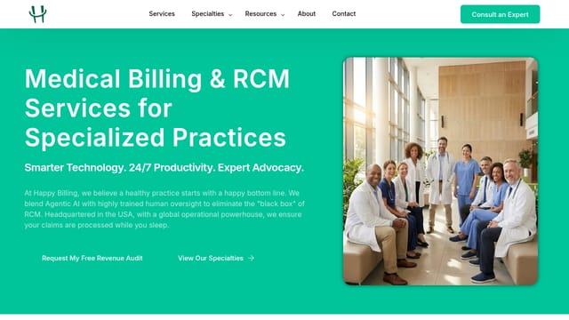 Happy Billing homepage
