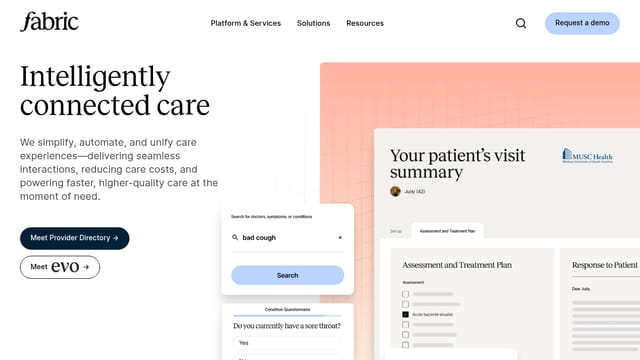 Fabric Health homepage