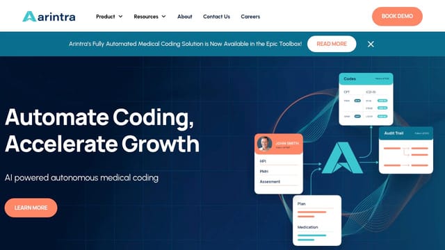 Arintra homepage