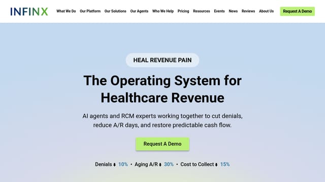 Infinx homepage