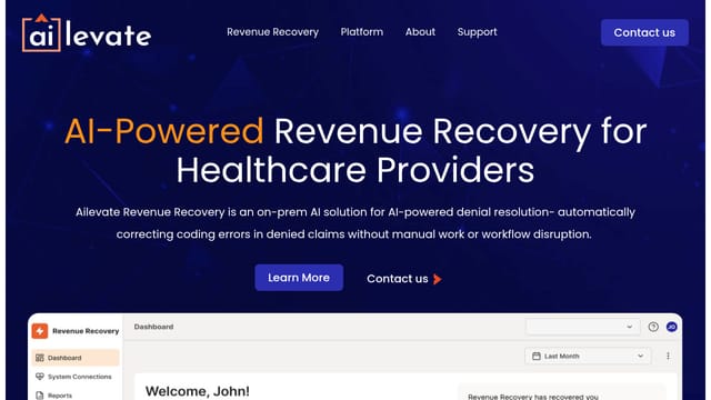 Ailevate homepage
