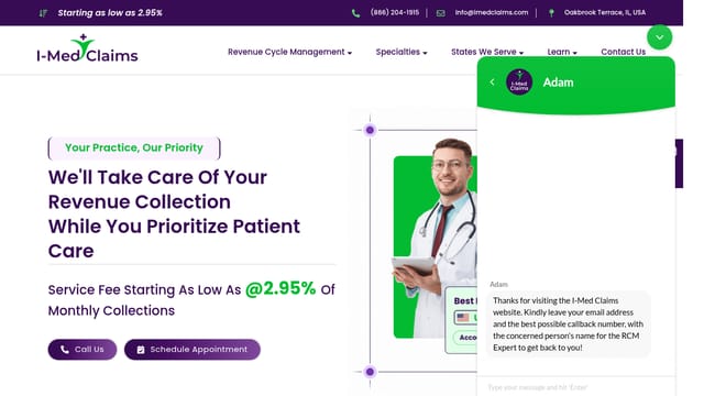 I-Med Claims homepage