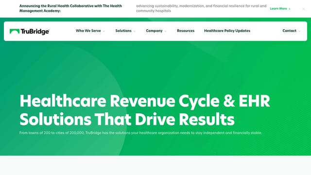 TruBridge homepage