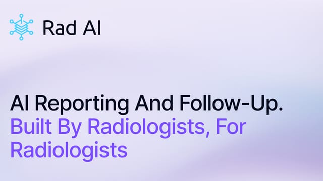 Rad AI homepage